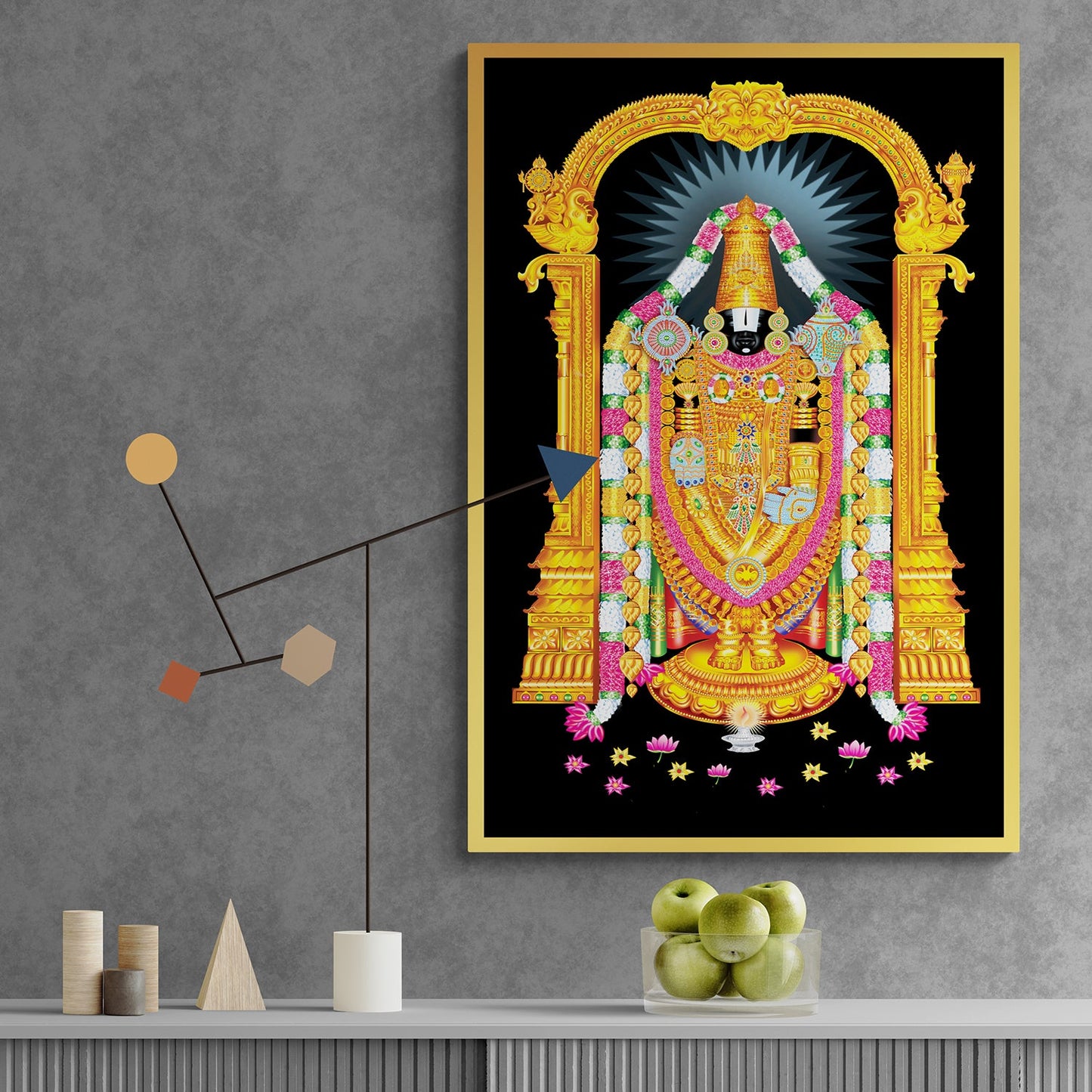 Divine Icon of Lord Venkateshwara Adorned with Rich Ornaments