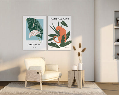Blue Tropical Wall Art Print