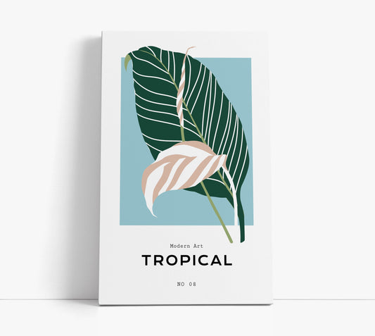 Blue Tropical Wall Art Print