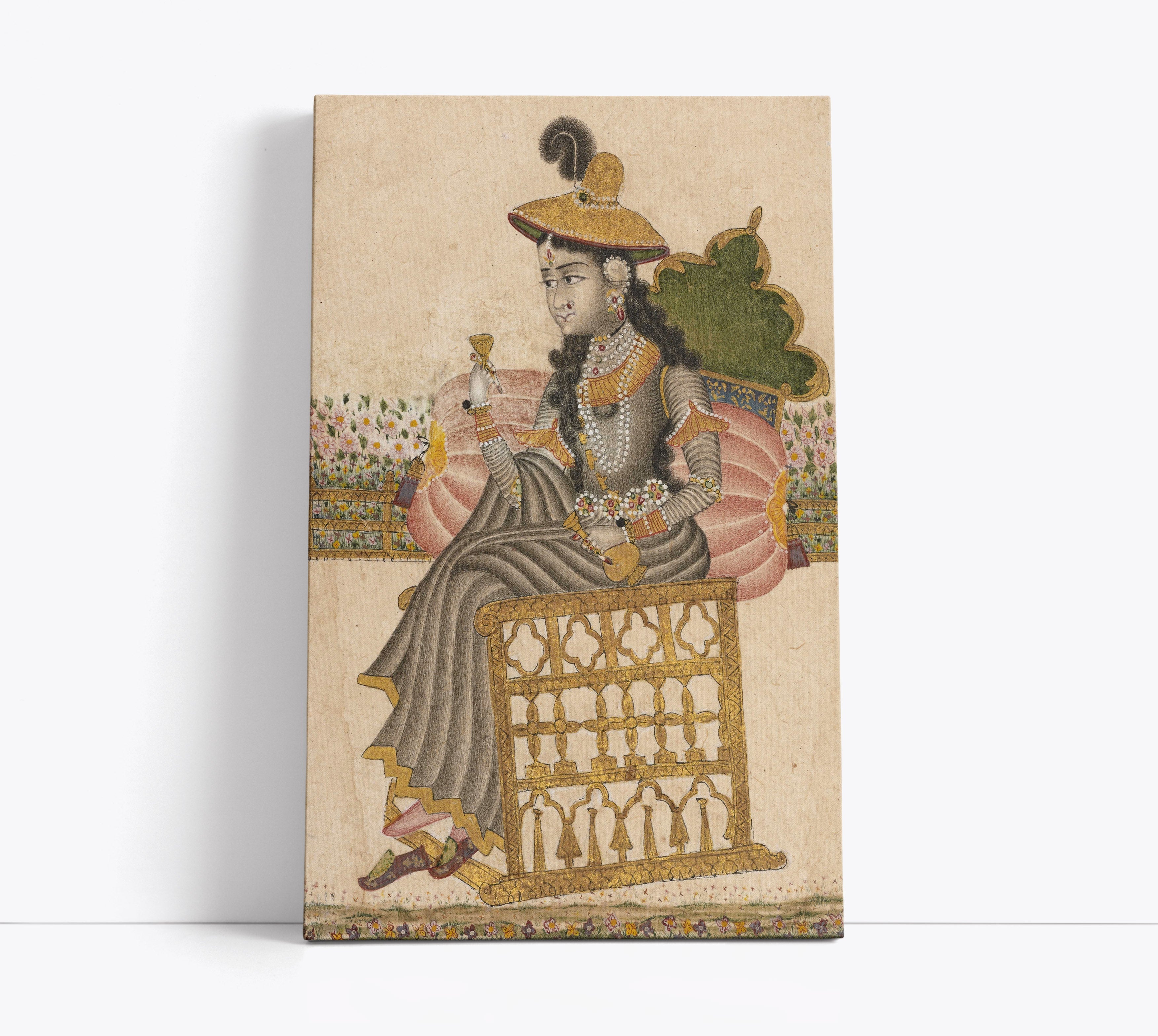A Bejeweled Lady ca. 1690 Wall Art Print